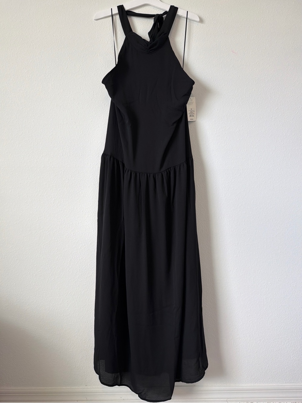 A new day Sleeveless Black Maxi Dress with Twist Neck